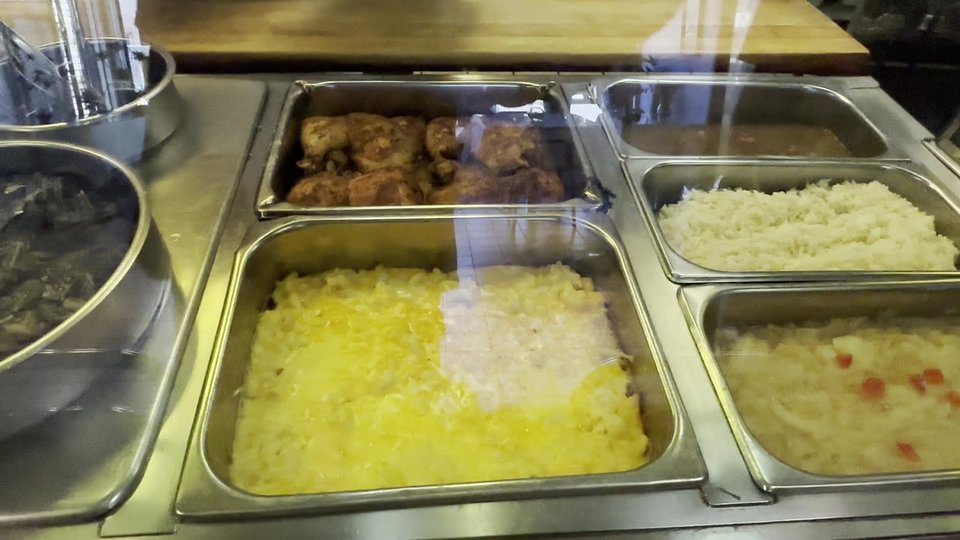 Southern sides served in a cozy dining room.