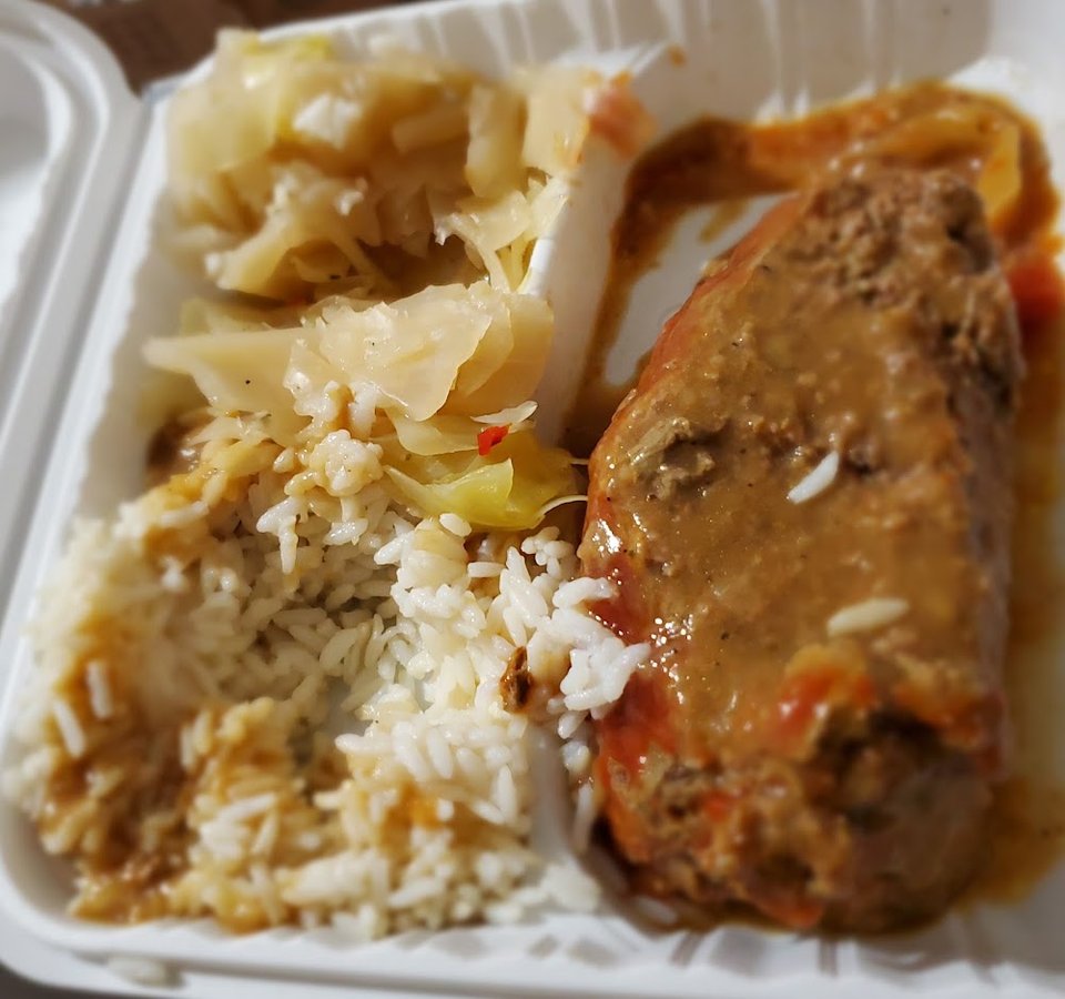 Meatloaf White Rice Cabbage